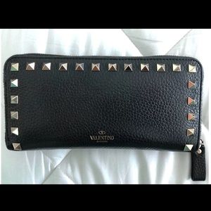 Valentino Rockstud Leather Wallet